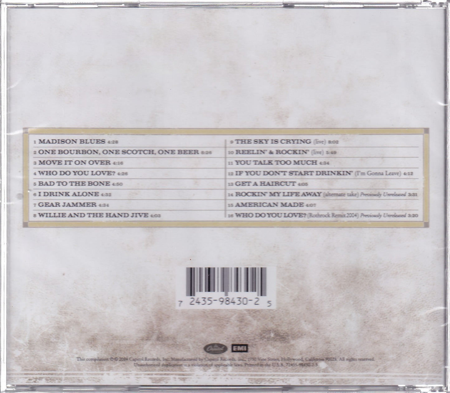 George Thorogood & The Destroyers - 30 Years Of Rock Greatest Hits - CD