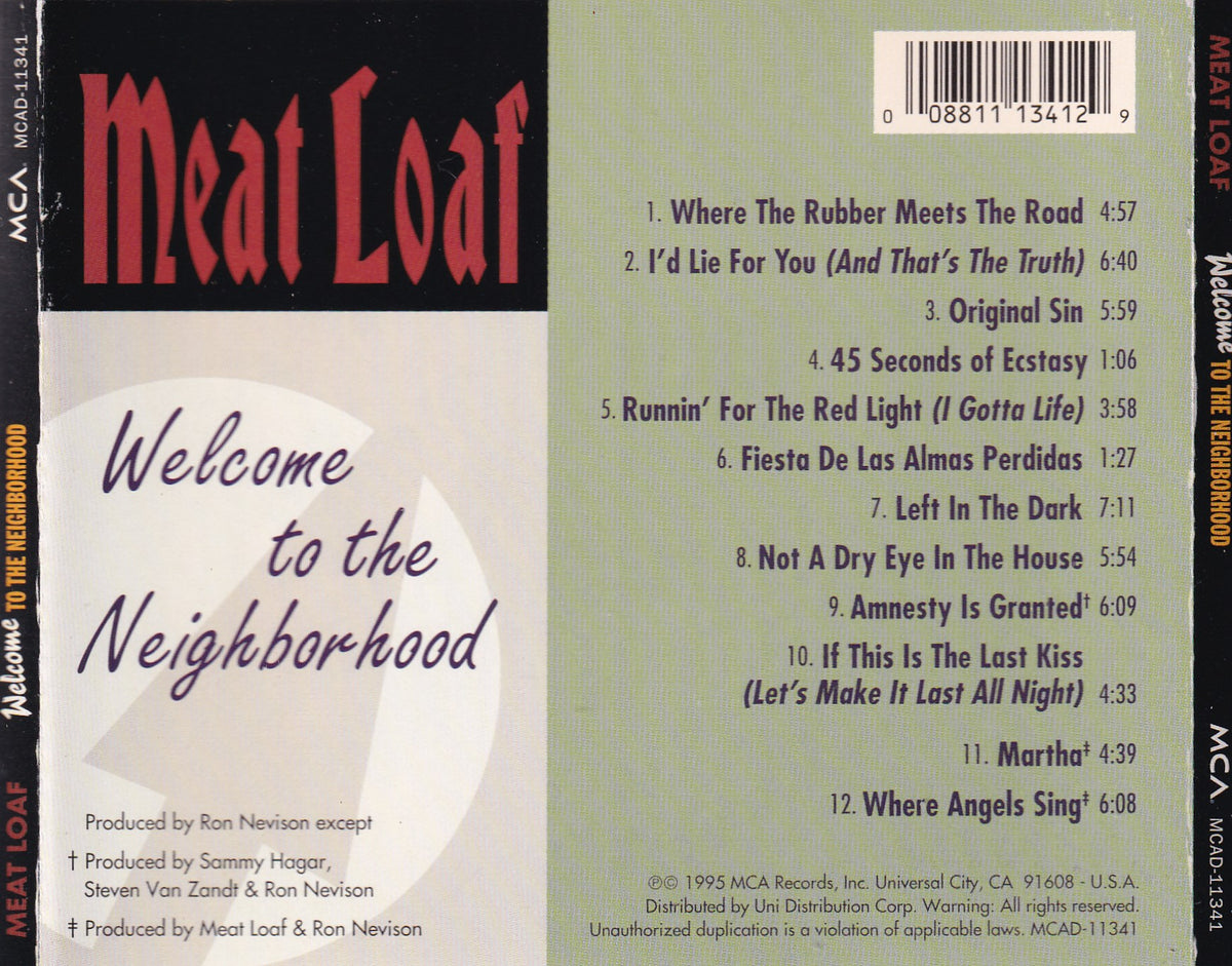 Meat Loaf - Welcome To The Neighborhood - CD