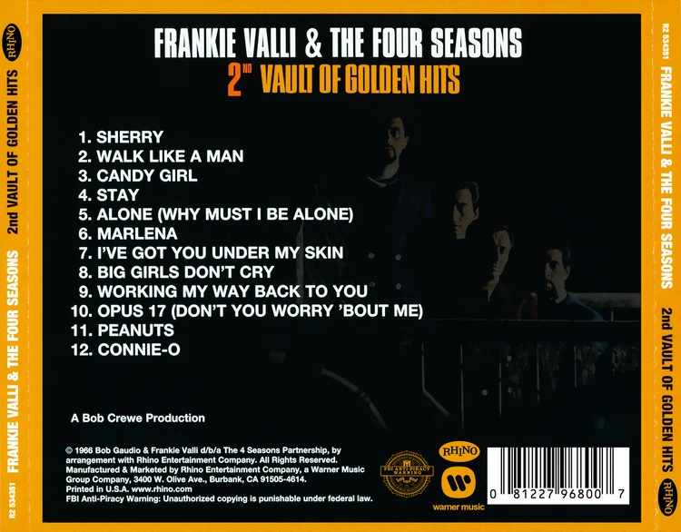 Frankie Valli & The Four Seasons - 2nd Vault of Golden Hits - CD