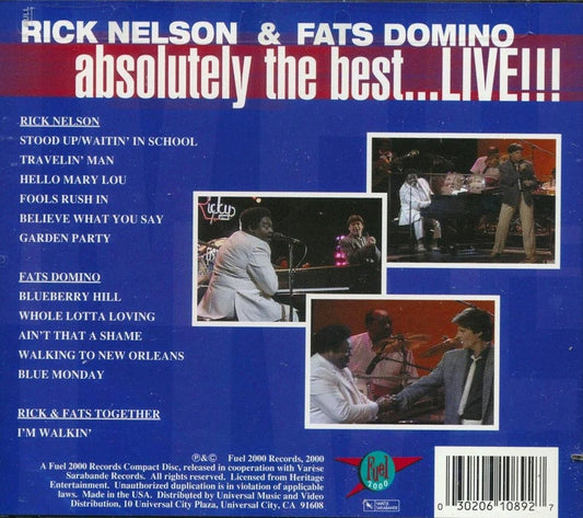 Rick Nelson & Fats Domino - Absolutely The Best: Live!!! - CD