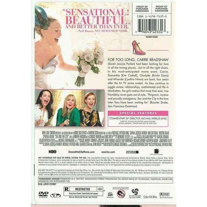 DVD - Sex And The City: The Movie - Widescreen
