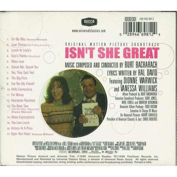 Soundtrack - Isn't She Great - CD