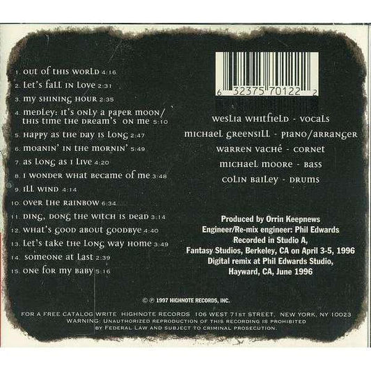 Weslia Whitfield - My Shining Hour - CD