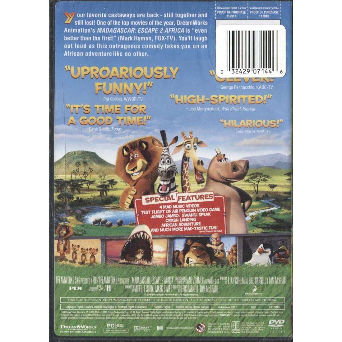 DVD - Madagascar: Escape 2 Africa - Widescreen Movie