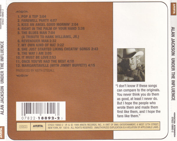 Alan Jackson - Under The Influence - CD