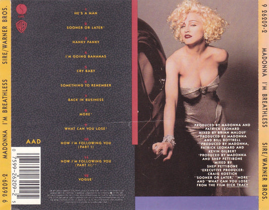 Soundtrack - Dick Tracy I'm Breathless - CD