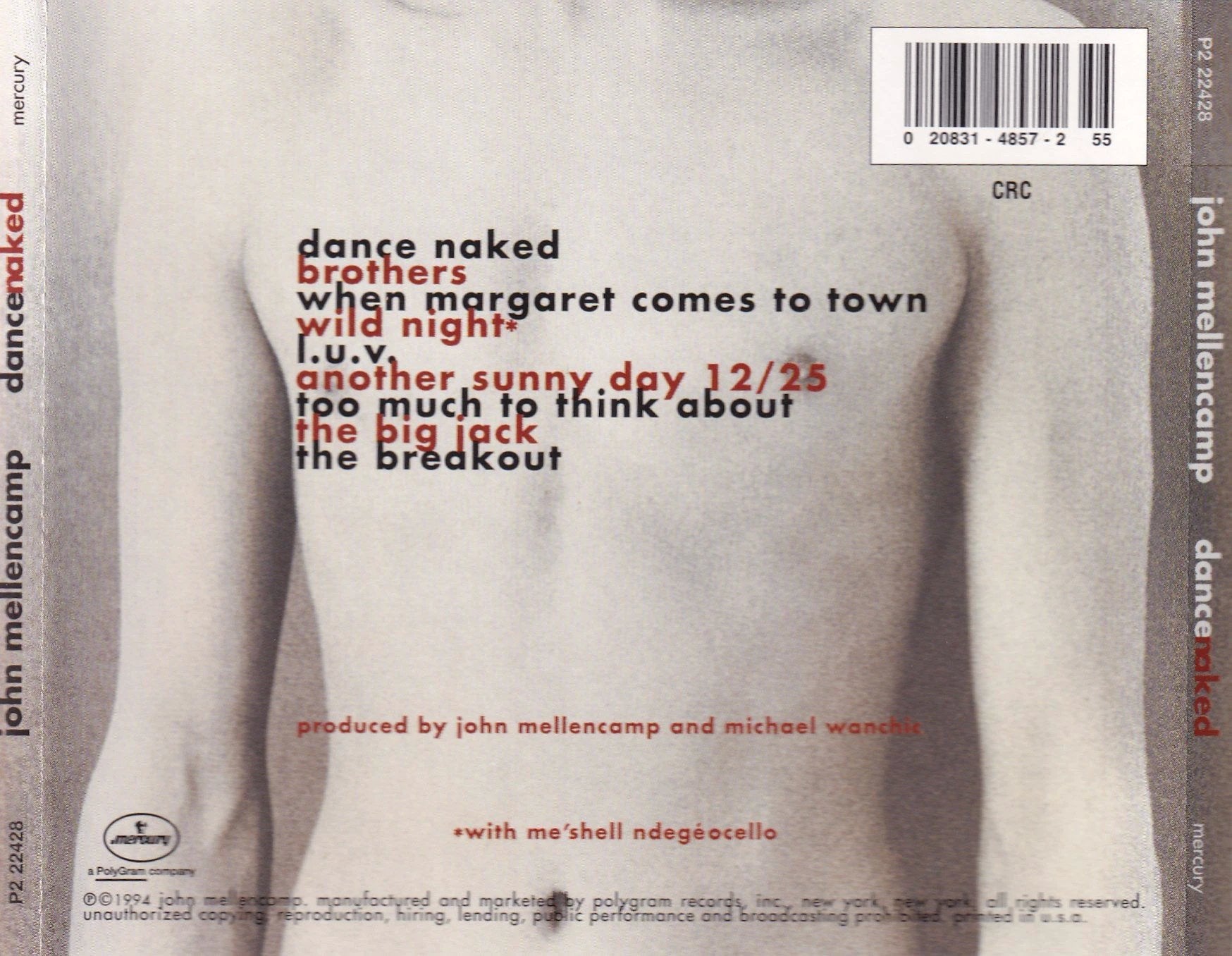 John Mellencamp - Dance Naked - Used CD