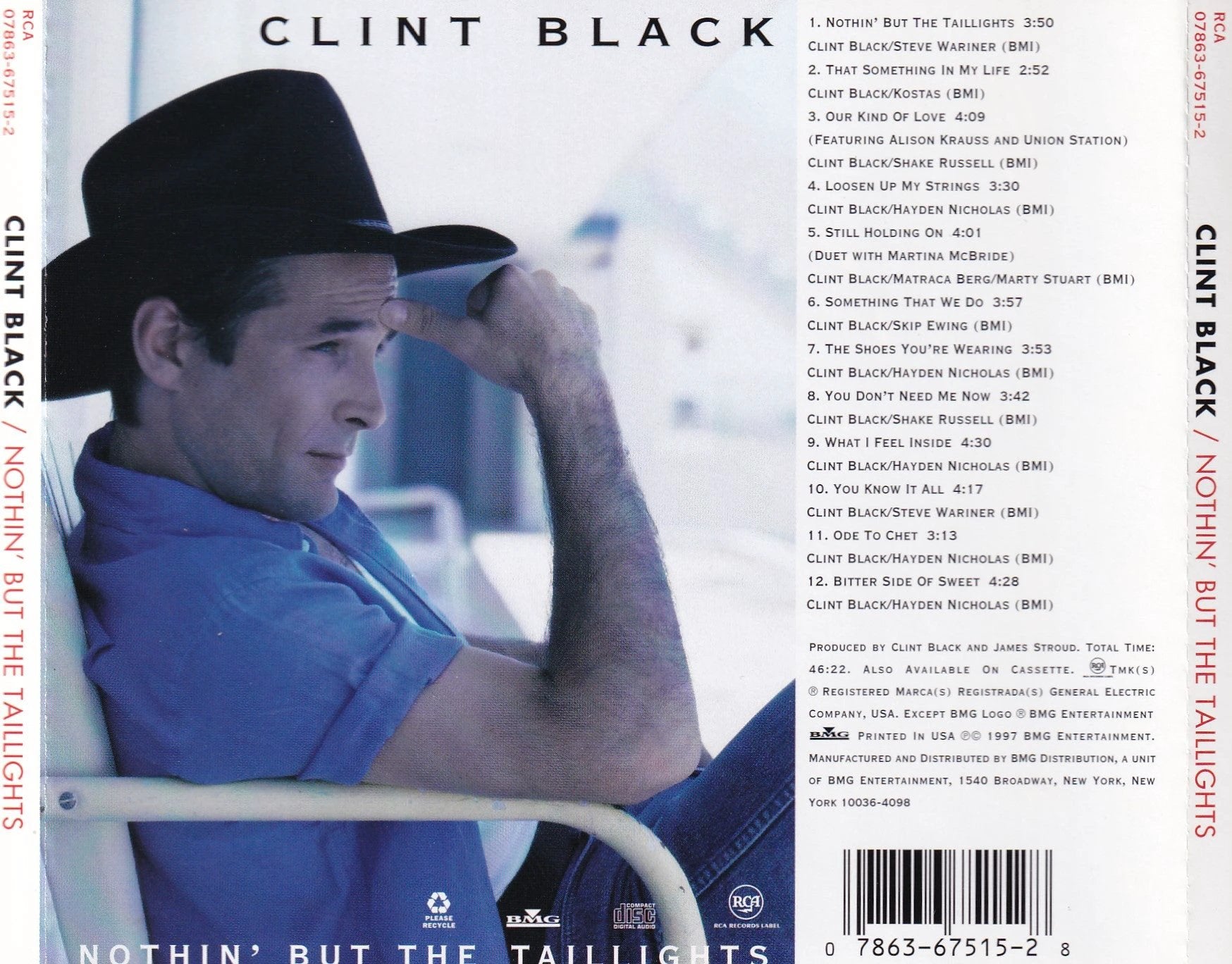 Clint Black - Nothin' But the Taillights - CD