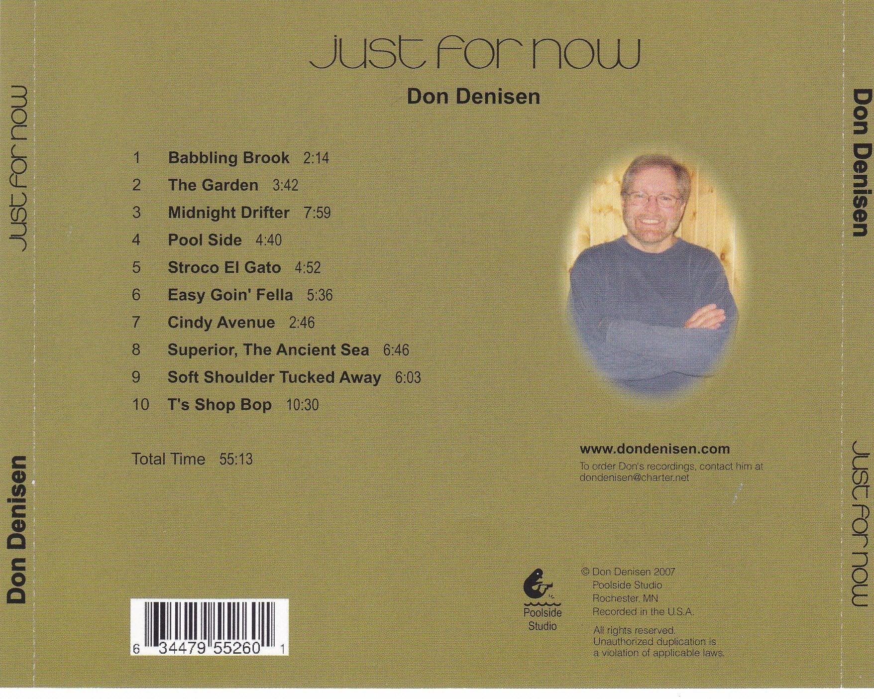 Don Denisen - Just for Now - CD
