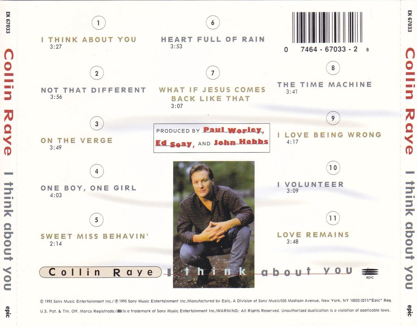 Collin Raye - I Think About You - CD