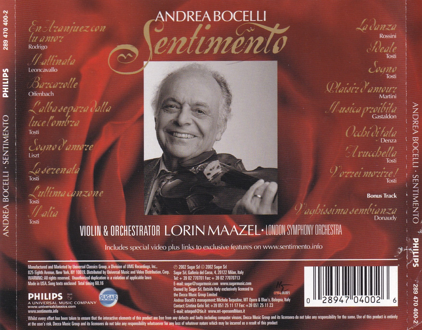 Andrea Bocelli - Sentimento - CD,CD,The CD Exchange