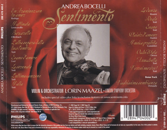 Andrea Bocelli - Sentimento - CD,CD,The CD Exchange