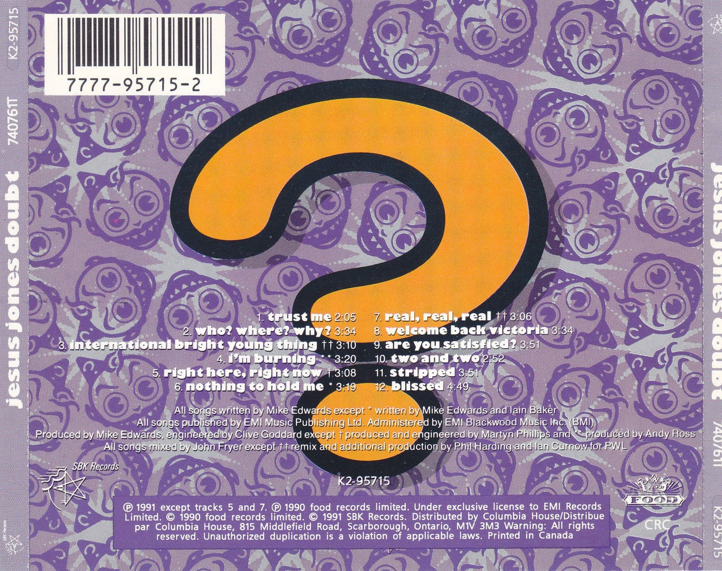 Jesus Jones - Doubt - CD