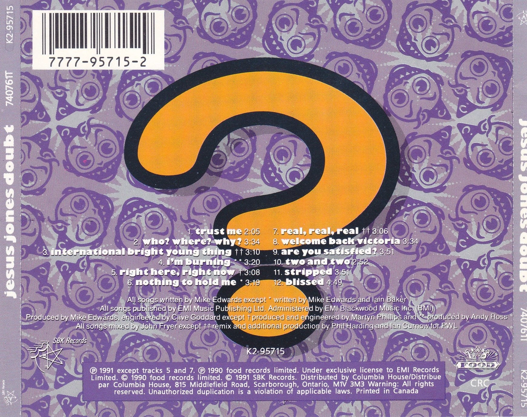 Jesus Jones - Doubt - CD