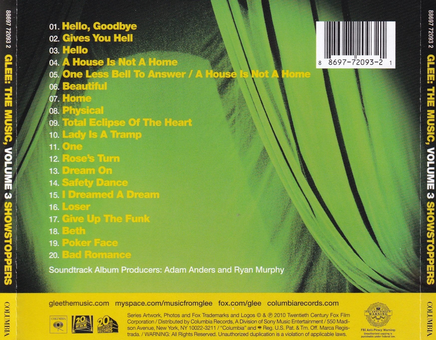 Soundtrack - Glee: The Music, Volume 3 Showstoppers - CD