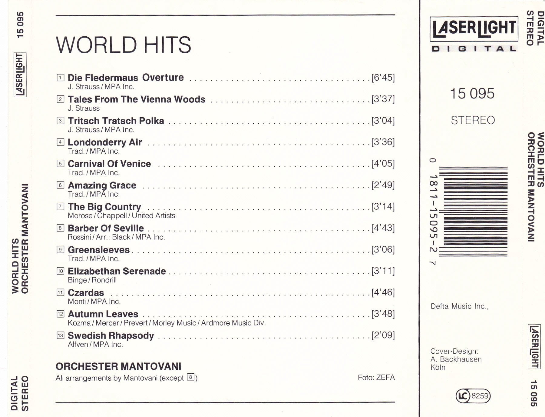 Mantovani Orchestra - World Hits - CD