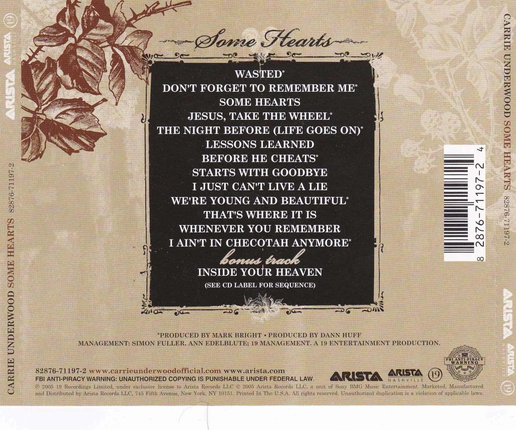 Carrie Underwood - Some Hearts - CD