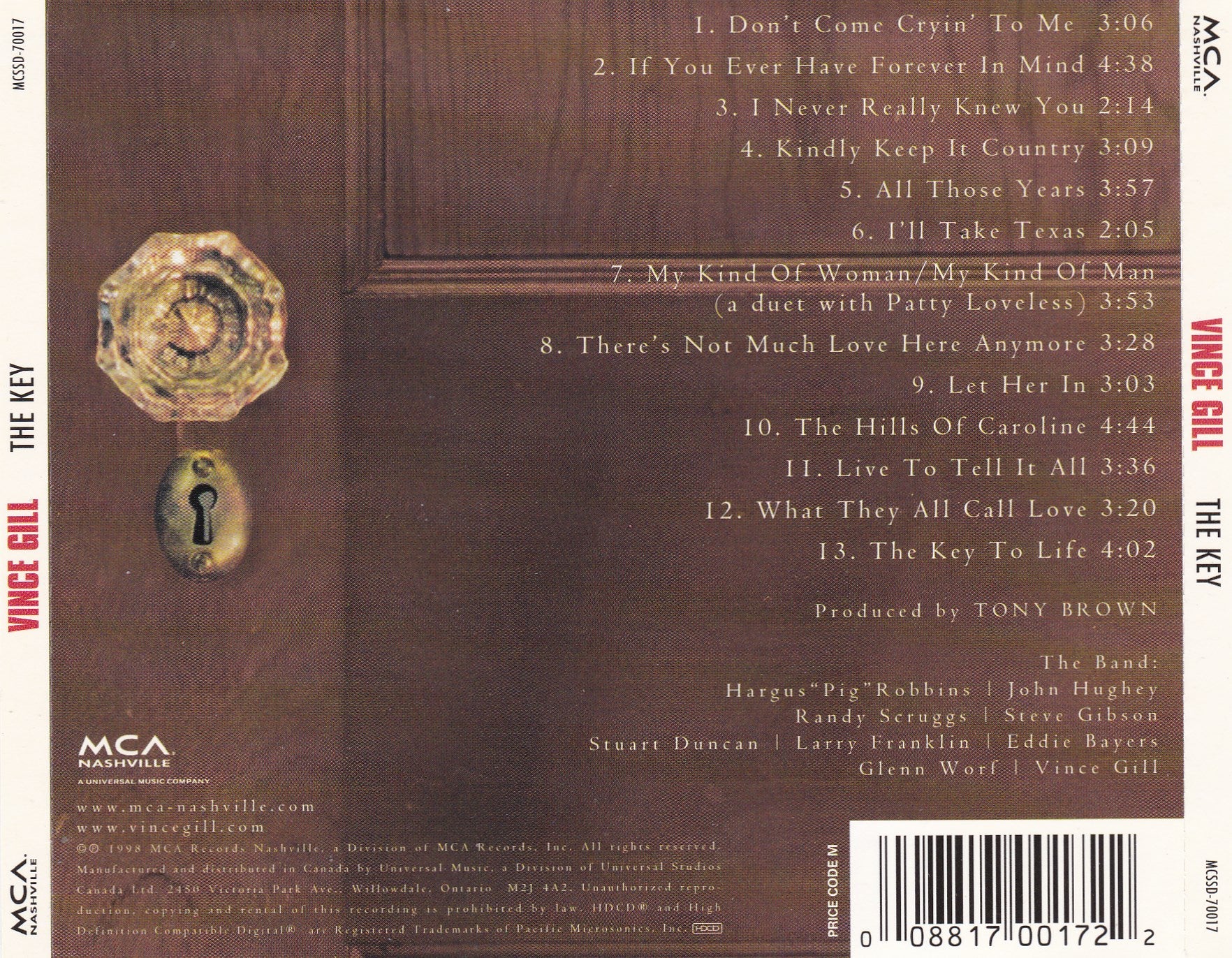Vince Gill - The Key - CD
