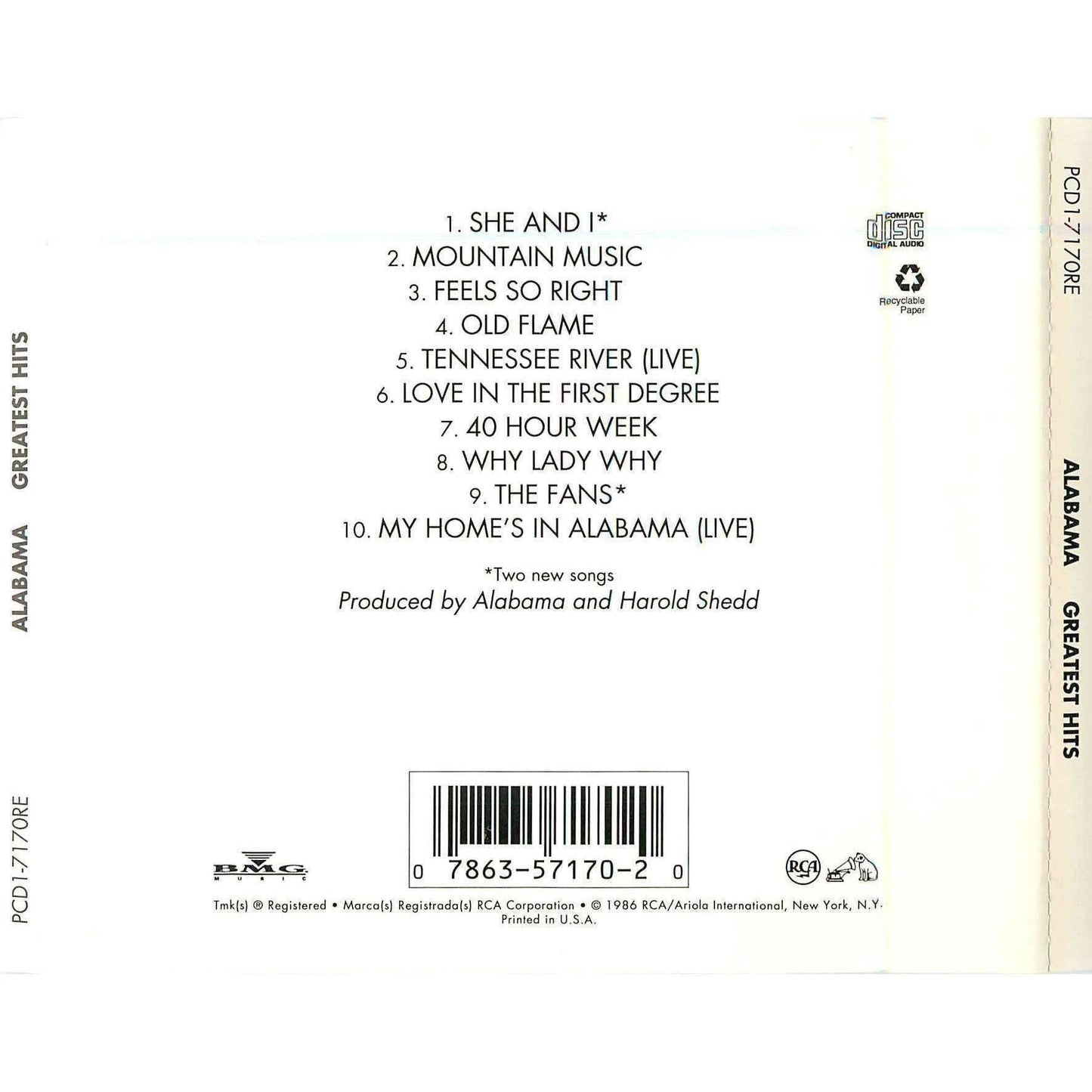 Alabama - Greatest Hits - Used Country Music CD - The CD Exchange