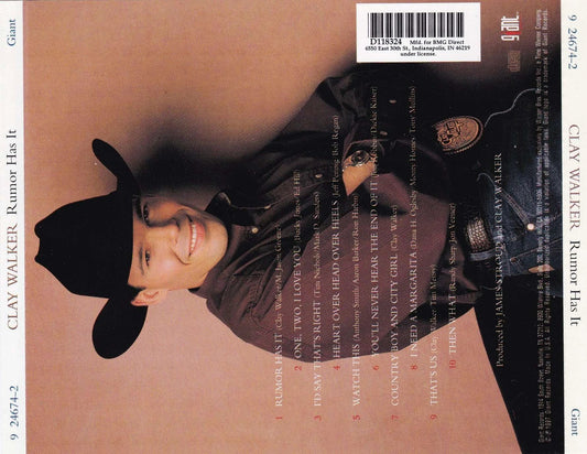 Clay Walker - Rumor Has It - CD