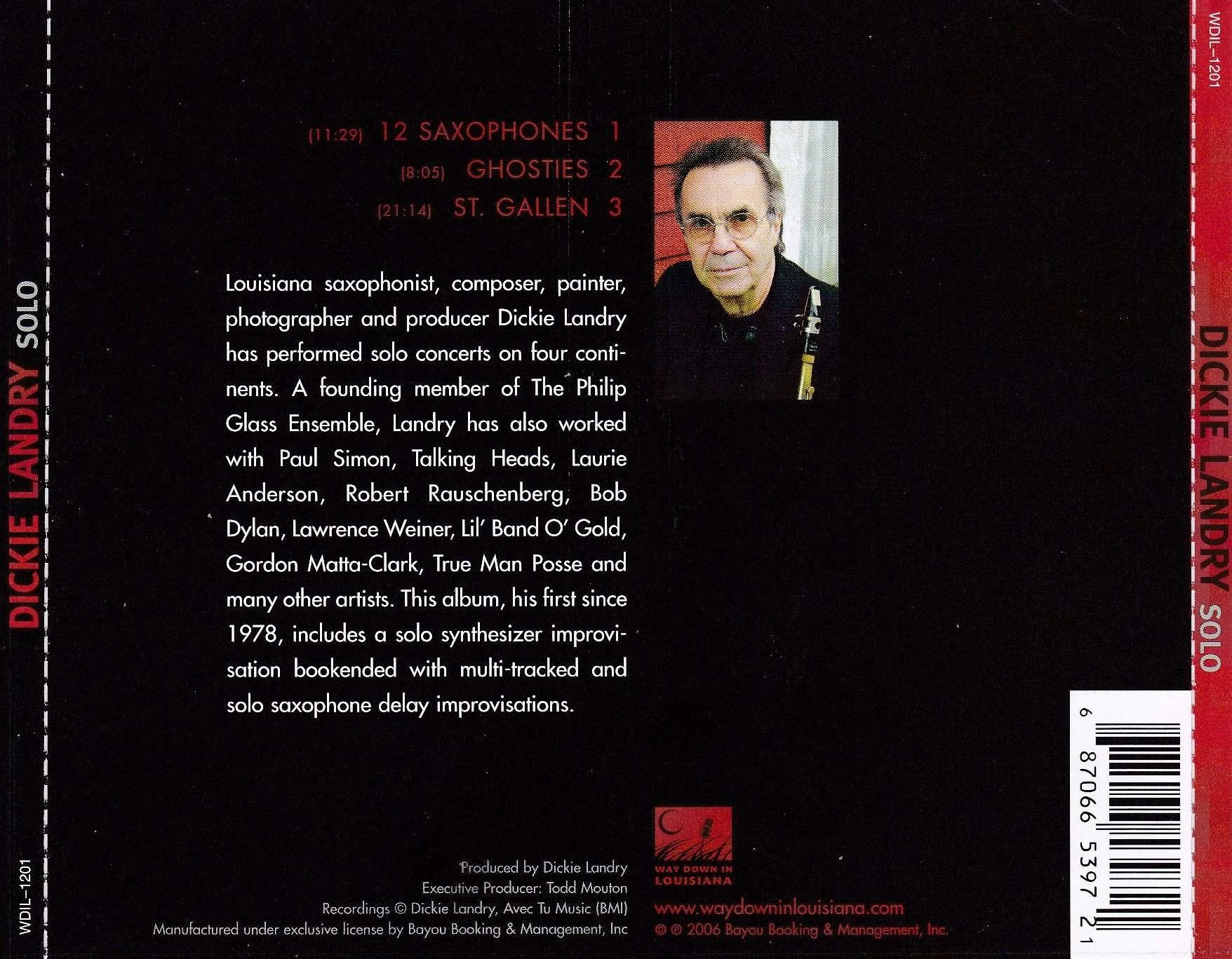 Dickie Landry - Solo - Used CD