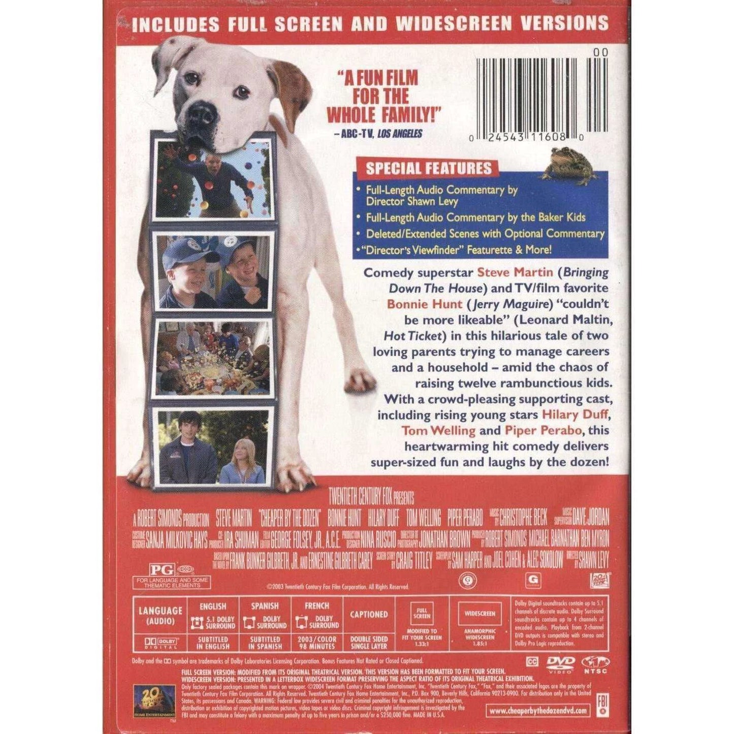 DVD - Cheaper By The Dozen - Used