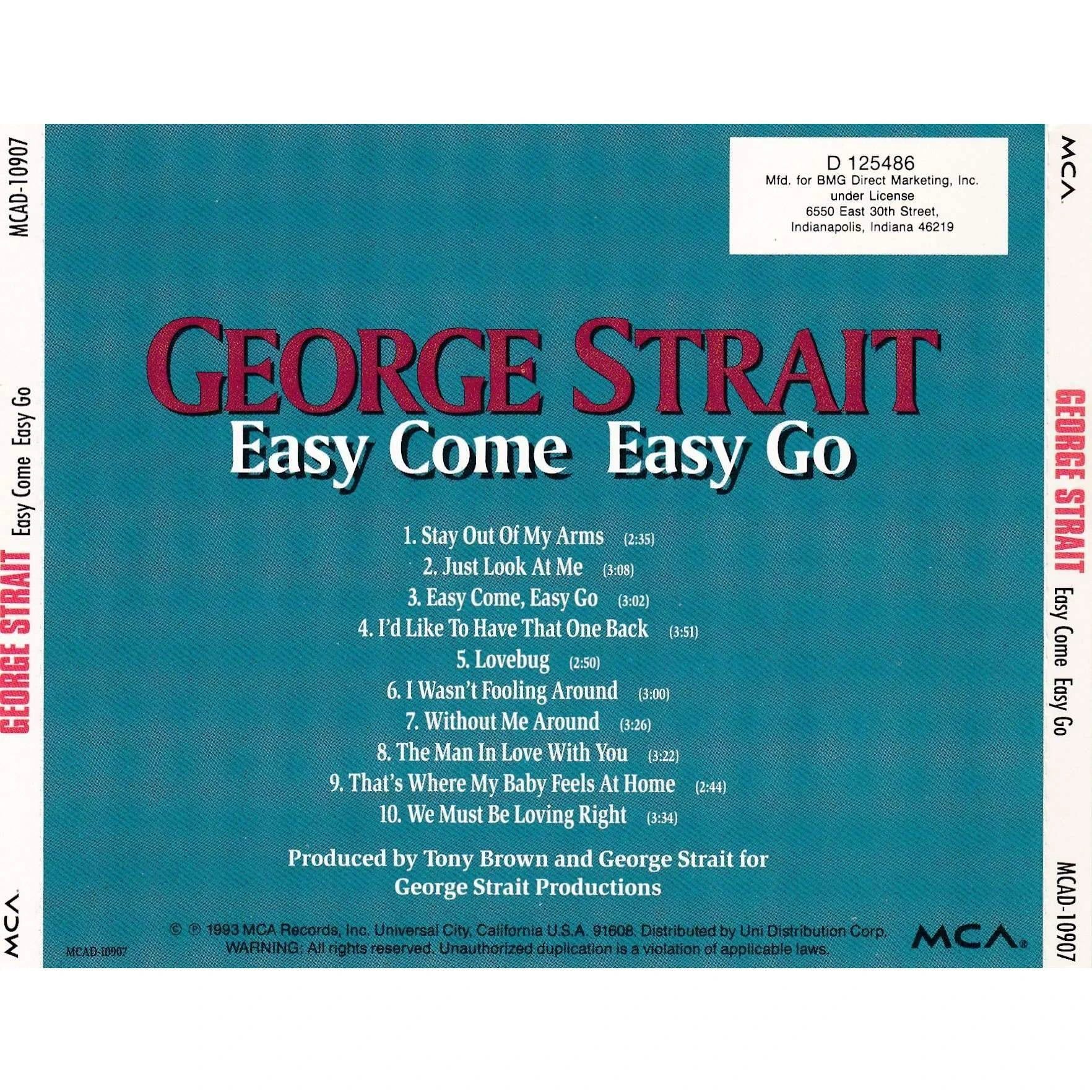 George Strait - Easy Come Easy Go - Music CD,CD,The CD Exchange