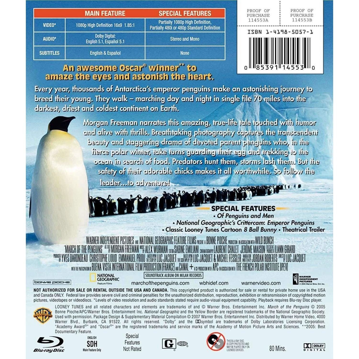 March of the Penguins - Blu-ray - Used