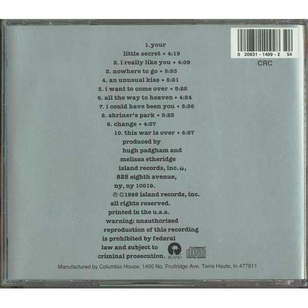 Melissa Etheridge - Your Little Secret - Used CD