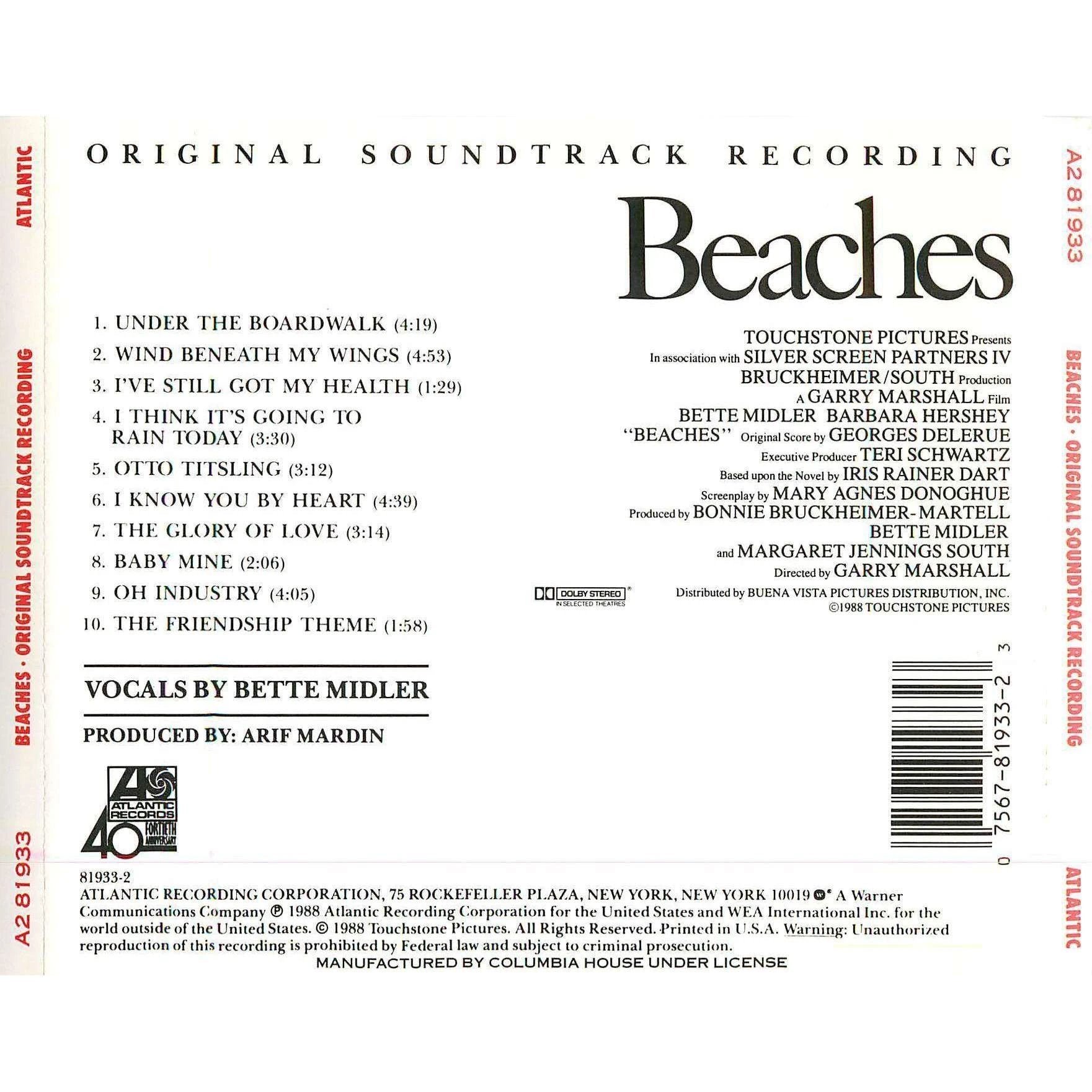Soundtrack - Beaches - Used CD