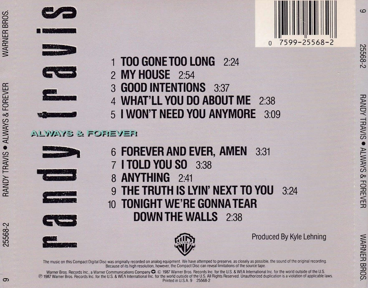 Randy Travis - Always & Forever - Music CD – The CD Exchange