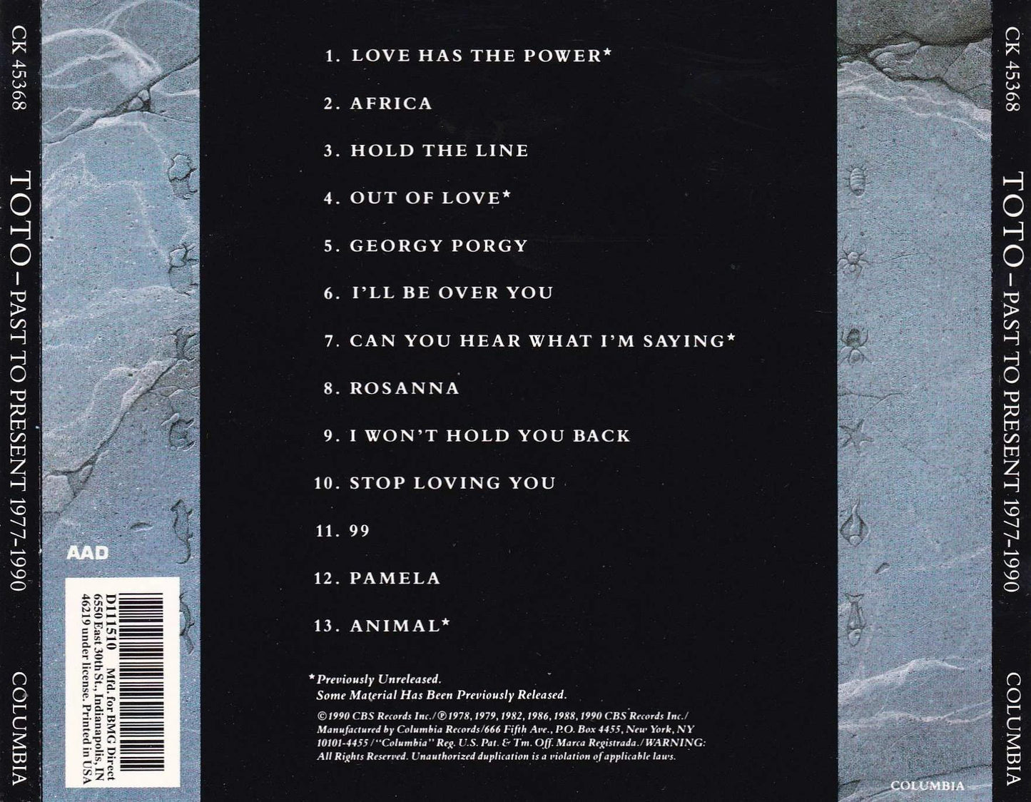 Toto - Past to Present 1977-1990 - CD,CD,The CD Exchange