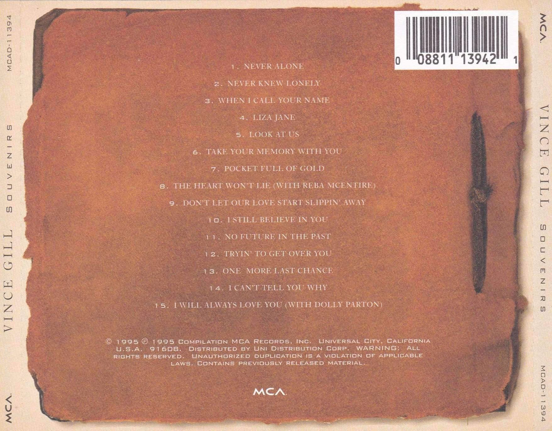 Vince Gill - Souvenirs - CD